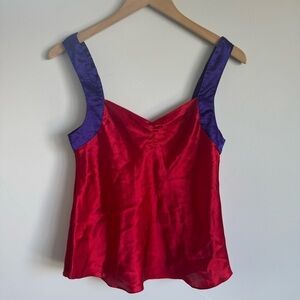 Victoria's Secret Vintage Gold Label Red‎ and Purple Cami Size Small